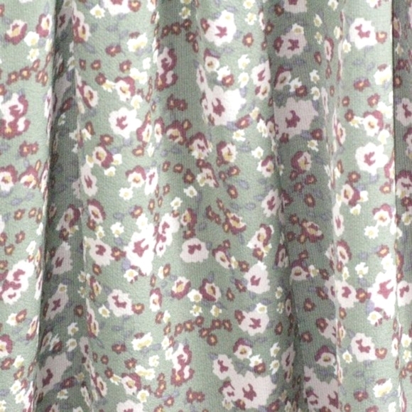 Ott Green/Brown Floral V-Neck Pull Over Blouse Size Small - Picture 5 of 5